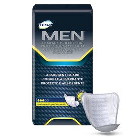 TENA Men Dry-Fast Core Moderate Adult Male Bladder Control Pads, 20 Count, 6 Packs, 120 Total