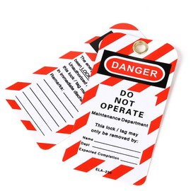 POFET Lockout Tagout Kit for Common Breakers and Valves, Includes 2 Lockout Tags, 1 Lockout Hasp, 3 Breaker Lockout, 2 Safety Padlocks, 1 Bag (Lockout Tagout Kit)