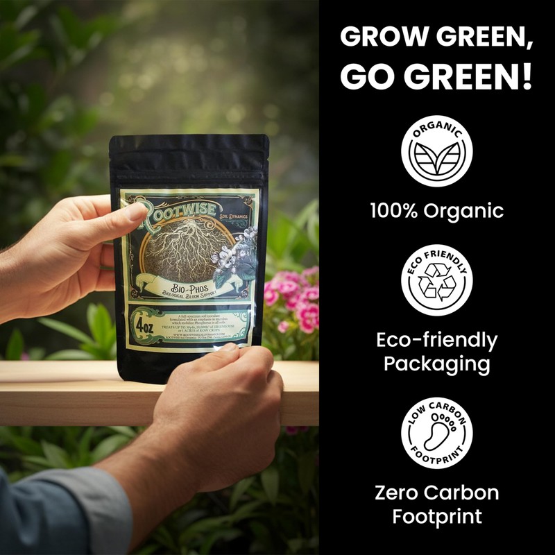 Rootwise Bio-Phos (4 oz) | Natural Phosphorus Fertilizer and Soil