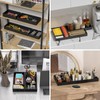 Lixple Bamboo Drawer Organizer, Narrow Silverware Organizer for Kitchen Drawer,