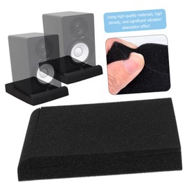 Vaguelly 4pcs High-density Speaker Isolation Pads for Enhanced Acoustic Performance Small Cushions for Studio Monitors and Home