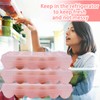 MKNZOME Egg Box 18 Eggs Portable Egg Storage Fridge Plastic