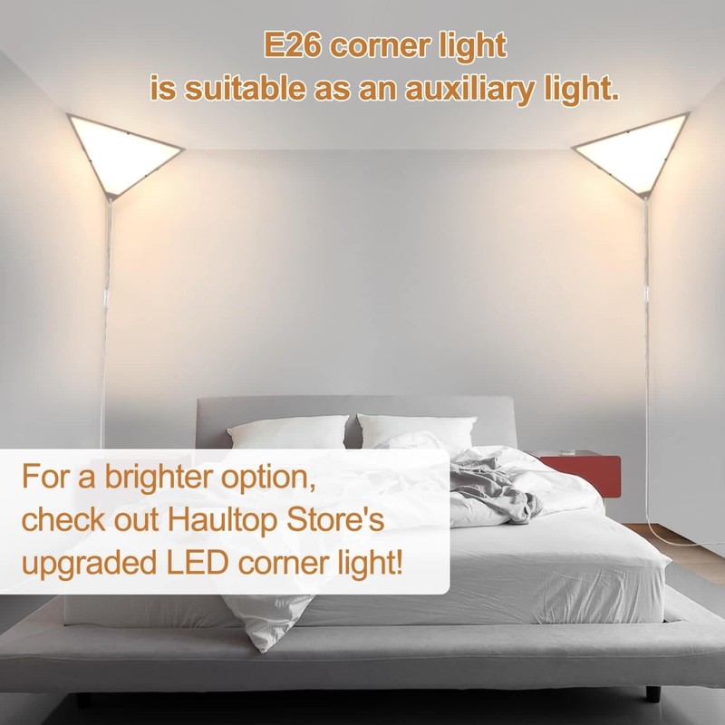 haultop Corner Light, Plug in Overhead Light with Switch, Corner