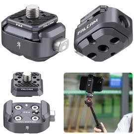 Ulanzi F22 Quick Shoe Quick Release Plate 1/4 Screw Camera Cage Clamp Camera Mount Adapter with 1/4" Screw, F22 QR System Camera Accessories Aluminum Alloy Material for Digital SLR Tripod Monopod