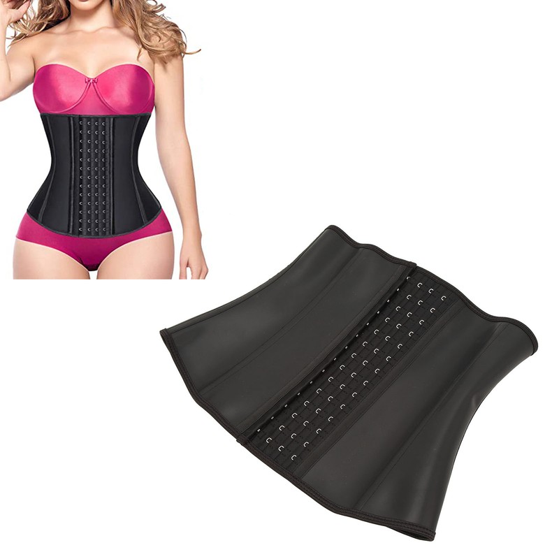 Women Underbust Latex Sport Waist Trainer Tummy Control 4 Row