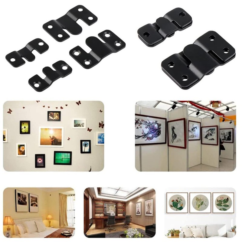 8 Pairs (16 Pieces) Flush Mount Concealed Bracket Interlocking Hanging