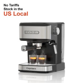Empstorm Good Price Extraction Machine 20bar Pump Coffee Maker Multi-function 2in1 Espresso Capsule Coffee Machine with Gift Setcolor: Black, plug type: US, voltage (v): 110-120 V