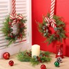 12 Pcs Christmas Kitchen Cabinet Wreaths Bulk, Red, Green, White