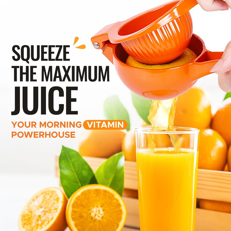 Zulay Kitchen Premium Metal Orange Squeezer – Heavy-Duty Manual Citrus