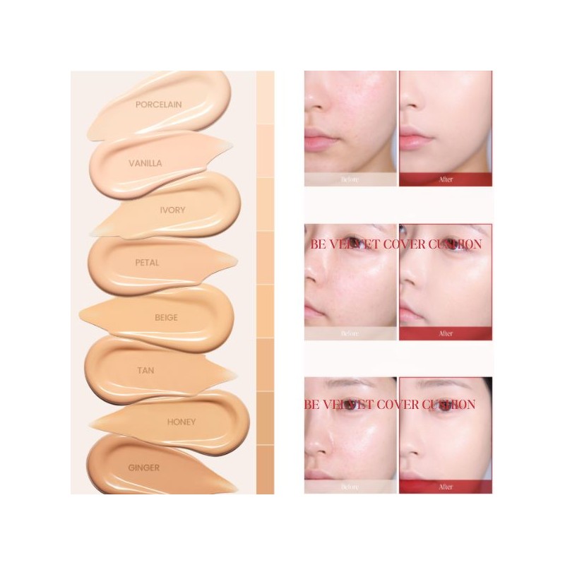 ESPOIR Be Natural/Be Glow Volume/ Be Velvet Cover Cushion with