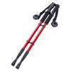 Nordic Walk Pole Lightweight Telescopic 2 Stick Stick Red