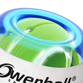Powerball Lightning Blue, gyroskopischer Handtrainer mit blauem Lichteffekt, transparent-blau, das Original von Kernpower