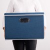 PRANDOM Large Collapsible Storage Bin with Lid [1-Pack] Fabric Foldable