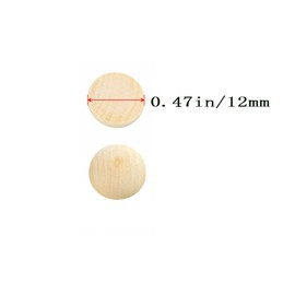 200pcs Half Wood Balls Unfinished Natural Half Ball Split Wood Balls for DIY Projects and Craft Supplies (12mm) ﻿