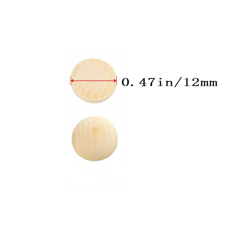200pcs Half Wood Balls Unfinished Natural Half Ball Split Wood