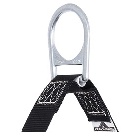 Peakworks Universal, Polyester, Fall Protection Confined Space Yolk (Includes 2 Connection Swivel Hooks and 1 Larger D-Ring),Black, V855130