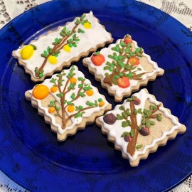 Homemade Gluten Free Sugar Cookies w Royal Icing - Beautiful Fruit Trees  HOMEMADE
