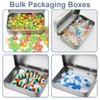 Pack of 6 Metal Storage Hinge Boxes, 9.5 x 6