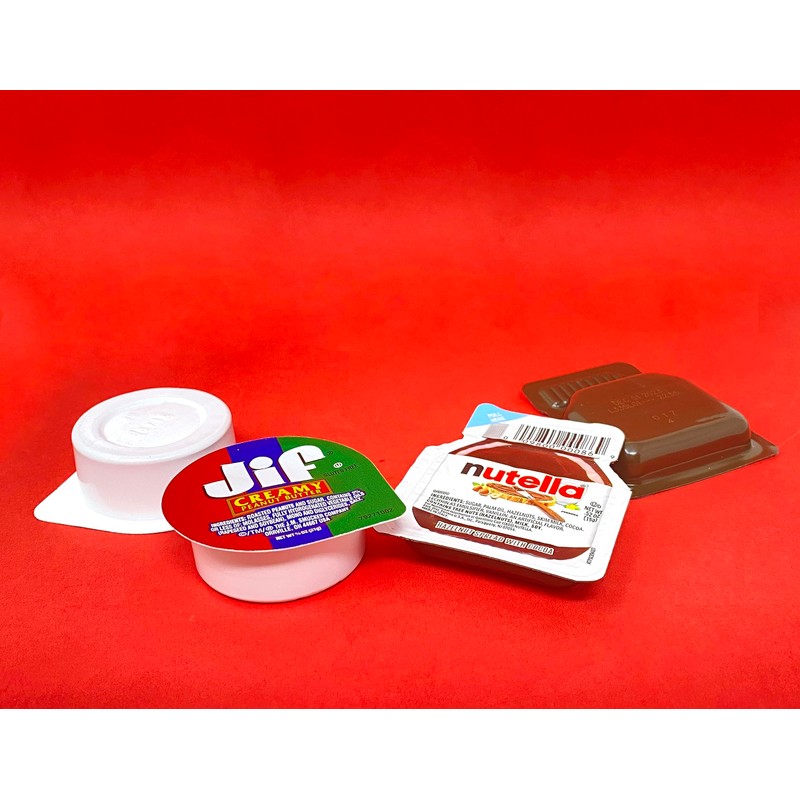 Crait Nutella Chocolate Hazelnut Spread, 0.52 oz and Jif Peanut