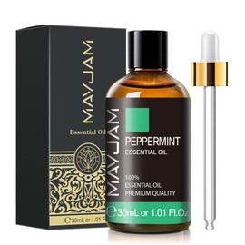 Peppermint Essential Oil, MAYJAM Peppermint Oil for Skin & Hair Care, 30ML Pure Essential Oils for Humidifiers or DIY Bath Bomb for Home-1.01FL.OZ
