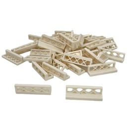 CMC imports 30 x Fence 3633 Clamping Blocks, Various Colours to Choose From, Building Blocks, 1 x 4 x 1 Nubs, Fence Panels, Compatible Individual Parts (713 - White)