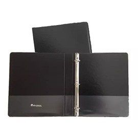 Samsill Black Vinyl Standard 3-Ring Binders, 1.5-Inch, for 8.5" x 11" Sheets 2 pack