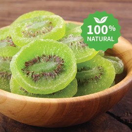 Herbaila Dried Kiwi Fruit Slices, 1 Pound. Dried Kiwis Fruit, Dehydrated Kiwi Slices, Kiwi Dried fruit. All Natural, Non-GMO, Lightly sweetened Dried Kiwifruit Slices. 16 Ounces.