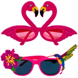 2 Pieces Dress Up Glasses, Funny Sunglasses, Funny Sunglasses, Crazy Sunglasses, Flamingo Sunglasses, Flamingo Accessories