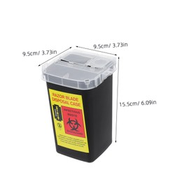 Baluue 2Pcs Portable Blades Recycling Box Compact Waste Shaving Blades Container for Safe Disposal Durable and Lightweight Design for Barbershop Use and Travel