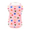 SMALLLEE_LUCKY_STORE Girls Heart Print T Shirt Small Medium Dog Cat