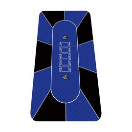 nuveti 71 x 35/47 x 24/94 x 47 Foldable Texas Poker Card Tabletop Layout Portable Anti-Slip Rubber Board Game Mat with Cup Holders and Carrying Bag Grade Mat