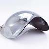 Smoke Tint Bubble Shield for 3-Snap Motorcycle Helmet (Chrome Mirror)