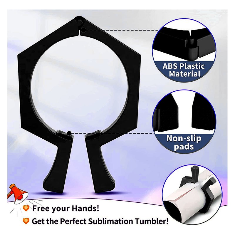 2Pcs Sublimation Tumbler Pinch ABS Anti Slip Flat Side Sublimation