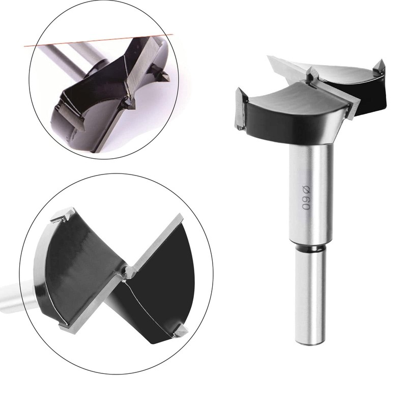 TOP-VIGOR 42mm Forstner Drill Bit, Tungsten Carbide Wood Auger Drill