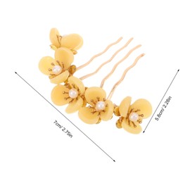 Mikinona Vintage Jade Floral Hair Comb Lightweight Decorative Barrette with Smooth Edges for Women Weddings Parties Elegant Hairpin Accessory