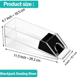 1-6 Decks Blackjack Shoe Clear Acrylic Blackjack Dealing Shoe Card Dispenser for Playing Cards Blackjack Poker Baccarat Game
