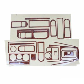 OMAC Wooden Look Dashboard Console Trim Kit for VW Golf Mk4 1998-2003 21 Pcs