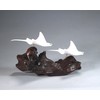 Manta Ray Duo Sculpture by John Perry 12 inches Long