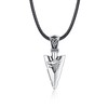 ZIPPICE Arrowhead Necklace 925 Sterling Silver Wolf Pendant Necklace Arrow Pendant Animal Arrowhead Necklace Christmas Jewellery Gifts for Men Women Unsex
