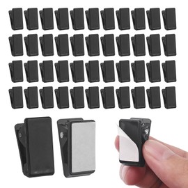 Wall Clips for Paper, Poster Hanging Clip, Poster Clips Hanging Sturdy and Durable, Black Plastic Sticky Clips for Poster, Photo, Tapestry, Home Office, School (Pack of 100)