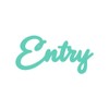 Cursive Entry Text 11 inch Mint Indoor Wall Vinyl Decal