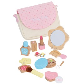 First Pretend Play Glitter Cosmetics Set Magnet Wooden Toys Educational Toy Pretend Woody Puppy