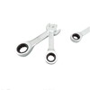 Leliafleury Stubby Ratchet Spanner 19mm, Short Combination Ratcheting Wrench, Mini