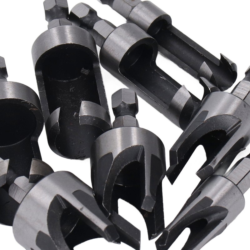 8PCS Set Wood Plug Cutter Drill Bit Hex Shank 4PCS