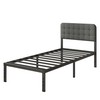 Maenizi Twin XL Bed Frames with Upholstery Headboard, 14 Inch