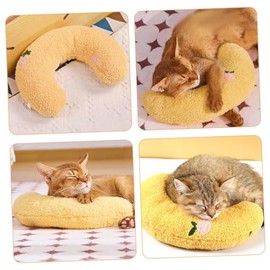 POPETPOP Almohadas de Gato en Forma de U para Cuello, Lavables, Suaves y Cómodas, Tamaño Pequeño, para Descanso y Viajes, Ideales para Gatos y Perros 