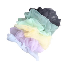 FOMIYES 5 Pack Chiffon Hair Bands Solid Elastic Hair Ties for Ponytail Holders Fashion Accessory for Women Girls (random Colors)