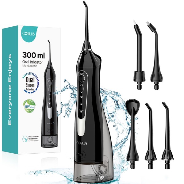 COSLUS Water Dental Flosser Teeth Pick: Portable Cordless Oral Irrigator