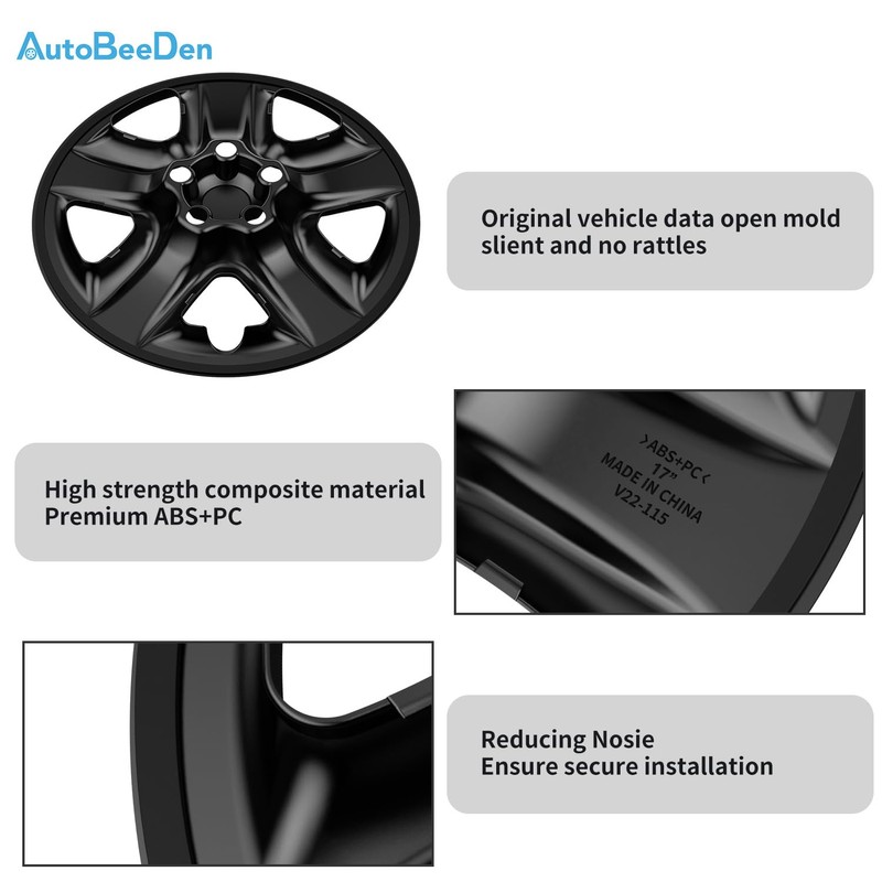 4-Pack 17 inch Wheel Skins Compatible with Toyota RAV4 2006