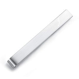 HONEY BEAR 5.4 cm Men's Letters Initials Tie Clip for Normal Tie Stainless Steel Tie Clip, Brushed Silver, Reusable, stainless steel, No Gemstone